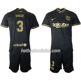 FC Barcelona Gerard Pique 3 Voetbaltenues Kind Uit 2020/21 - SS (+ Korte broeken)